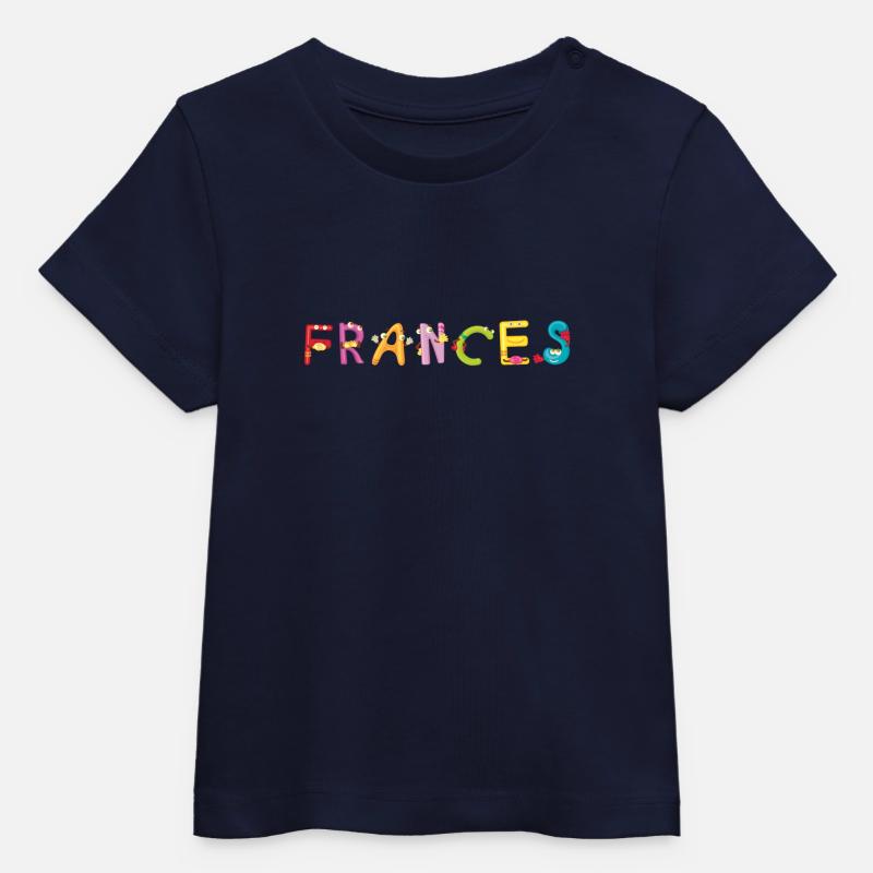 Frances - T-shirt bébé bio Stanley/Stella - marine