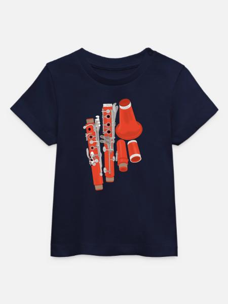 Klarinette zerlegt - Baby Organic T-Shirt Baby Creator von Stanley/Stella - Navy