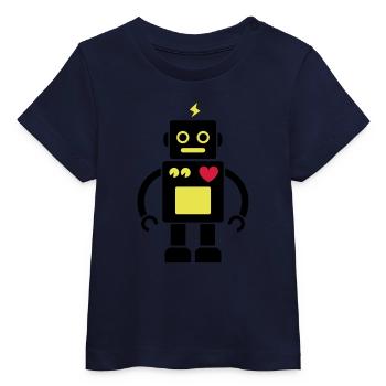 Robot #2_3c - Baby Organic T-shirt by Stanley/Stella - navy - Front