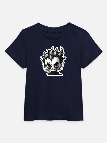 Spikiger Totenkopf-Chibi - Baby Organic T-Shirt Baby Creator von Stanley/Stella - Navy