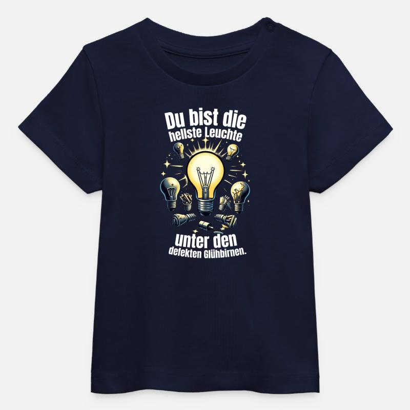 Luminaire le plus brillant parmi les ampoules défectueuses - T-shirt bébé bio Stanley/Stella - marine