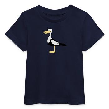 Seagull cute cute animal motifs - Baby Organic T-shirt by Stanley/Stella - navy - Front