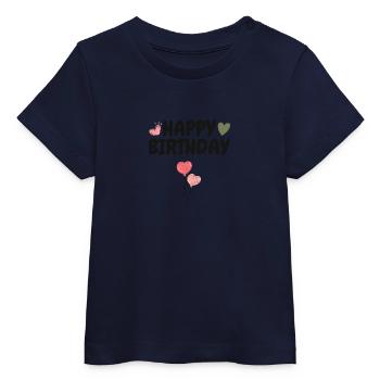 Happy Birthday - Baby Organic T-Shirt Baby Creator von Stanley/Stella - Navy - Vorne