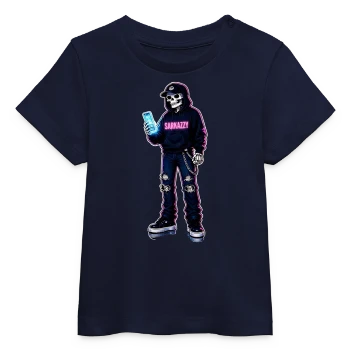 Sarkazzy Szkielet Hacker w streetwearowym swetrze