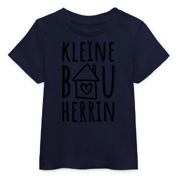 Kleine Bauherrin (Farbwechsel / Farbe änderbar) - Baby Organic T-Shirt Baby Creator von Stanley/Stella - Navy - Vorne
