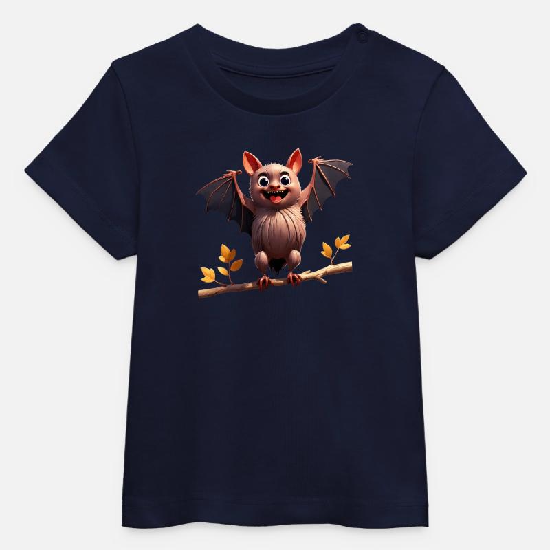 Chauve-souris joyeuse - T-shirt bébé bio Stanley/Stella - marine