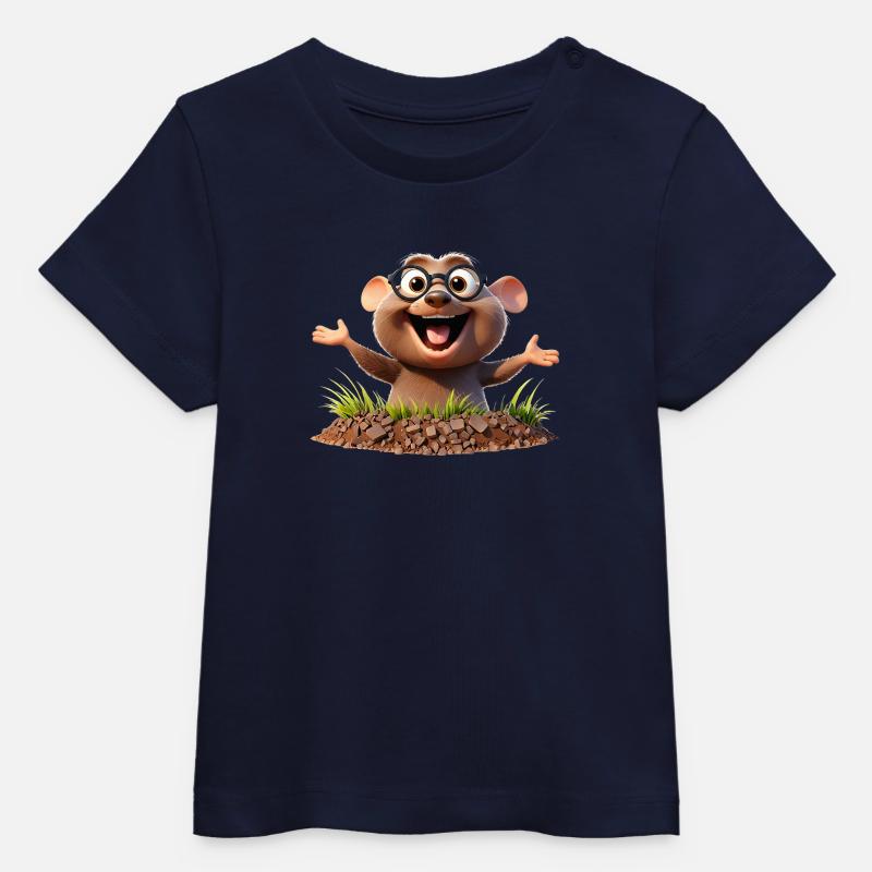 Explorateur souterrain - T-shirt bébé bio Stanley/Stella - marine