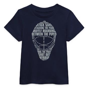 Hockey-Tormann-Maske (Lichtfarbe-Design) - Baby Organic T-Shirt Baby Creator von Stanley/Stella - Navy - Vorne