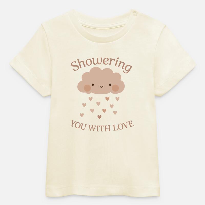 Vous couvrir d’amour - T-shirt bébé bio Stanley/Stella - écru doux
