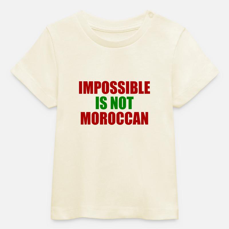 impossible is not moroccan - T-shirt bébé bio Stanley/Stella - écru doux