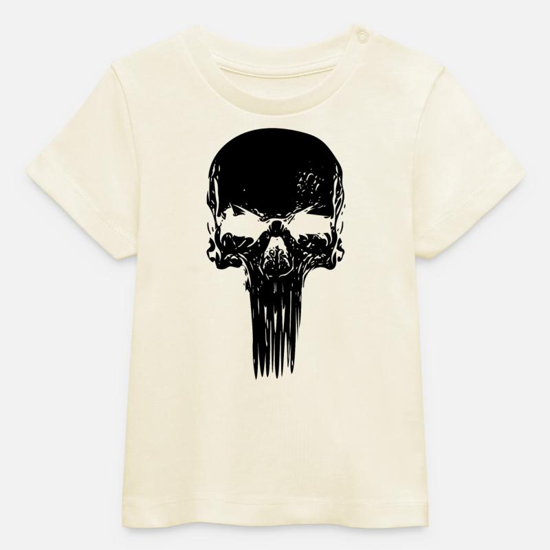 crâne longue - T-shirt bébé bio Stanley/Stella - écru doux