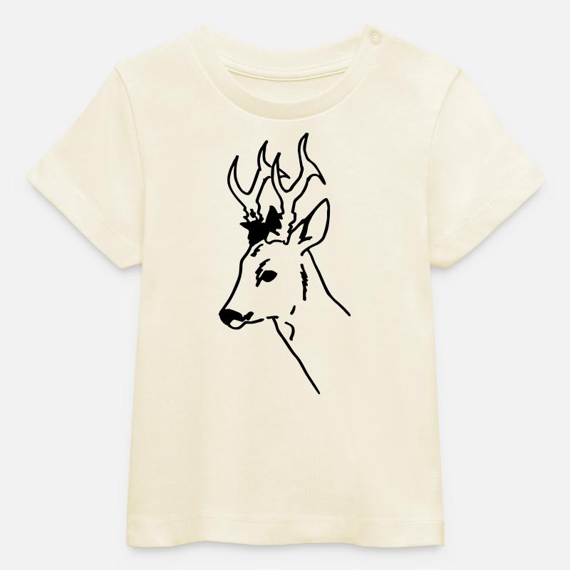 Chevreuil - T-shirt bébé bio Stanley/Stella - écru doux