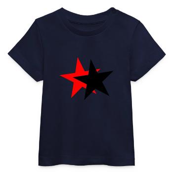 Sterne - schwarz rot - Baby Organic T-Shirt Baby Creator von Stanley/Stella - Hellrosa - Vorne