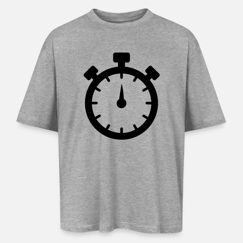 Cronómetro 2 - Camiseta oversize unisex - gris jaspeado