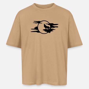 Der schwarze Wolf - Oversized Unisex T-Shirt - Beige