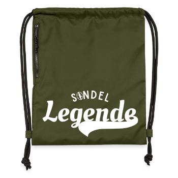 Sondeln_Legende_T shirt_Design - Sac à cordon en polyester recyclé - military green - Devant