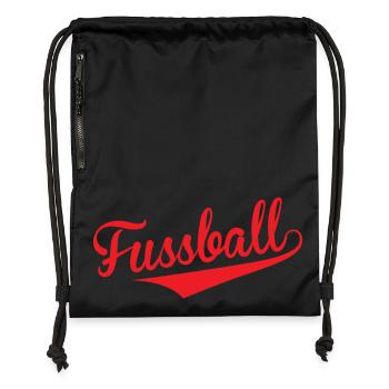 Football Rouge Vintage : Le Style du Finisseur - Sac à cordon en polyester recyclé - noir - Devant
