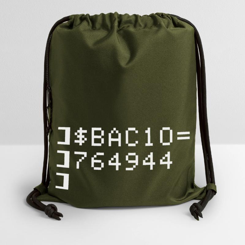 Bacio BAC10 8-bits Esadecimal Code Nerd Pixel Art Sac à cordon en polyester recyclé