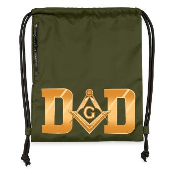 Illuminati Freimaurer - Turnbeutel aus Recycling-Material - military Green - Vorne