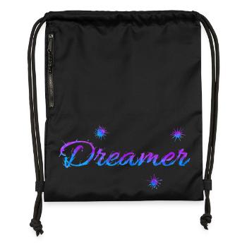 Dreamer - Turnbeutel aus Recycling-Material - Schwarz - Vorne