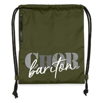 Chor Bariton - Turnbeutel aus Recycling-Material - military Green - Vorne
