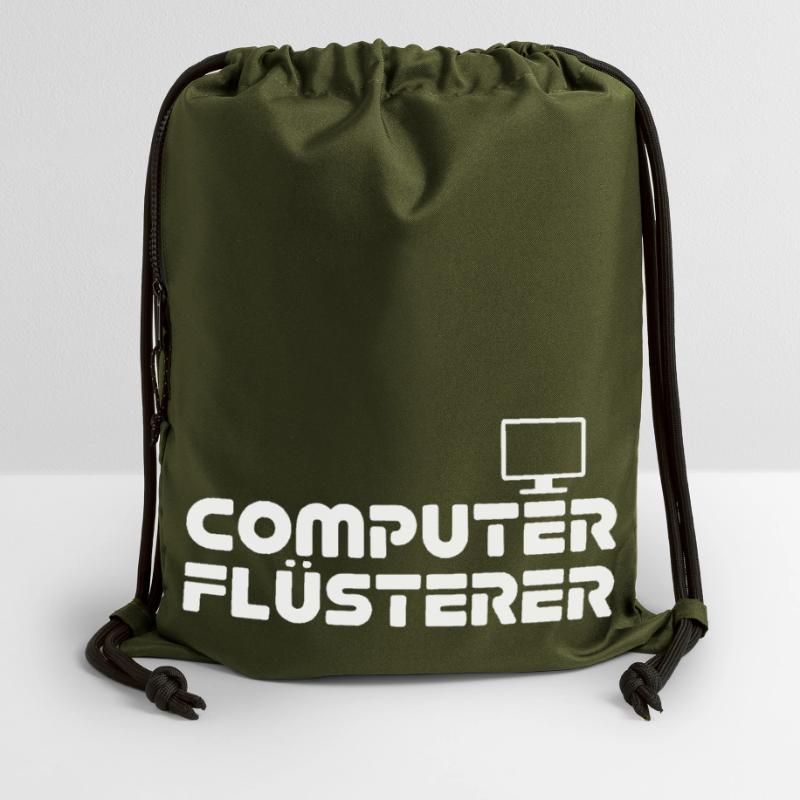 Computer Whisperer Retro Print Gymsac made from recycled material