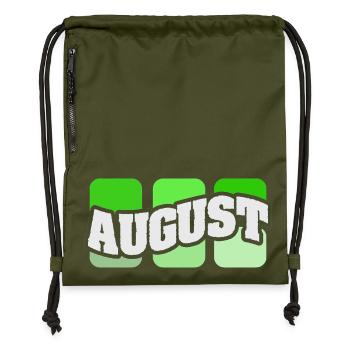 Name August - Turnbeutel aus Recycling-Material - military Green - Vorne