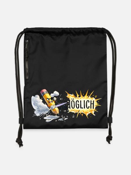 Mögliche Bleistift-Action - Turnbeutel aus Recycling-Material - Schwarz