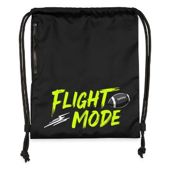 Flight Mode – Football Power activated - Gymsac made from recycled material - black - Front