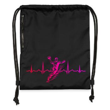Handball Liebe zum Anziehen für Männer - Turnbeutel aus Recycling-Material - Schwarz - Vorne