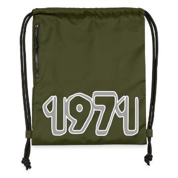 Year 1971 - Gymsac made from recycled material - military green - Front