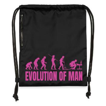 Evolution of Man Programmer Computer Science pink - Gymsac made from recycled material - black - Front