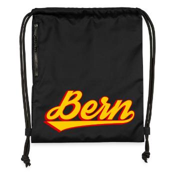 Bern Retro Schriftlogo Druck - Turnbeutel aus Recycling-Material - Schwarz - Vorne
