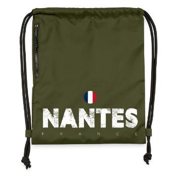 Nantes - Sac à cordon en polyester recyclé - military green - Devant