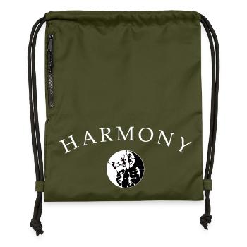 Dancing Ballet Harmony - Gymsac made from recycled material - military green - Front