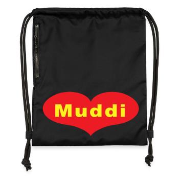 Muddi - Gymsac made from recycled material - black - Front