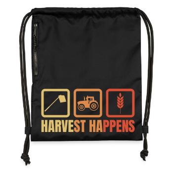 Harvest Happens - Gymsac made from recycled material - black - Front