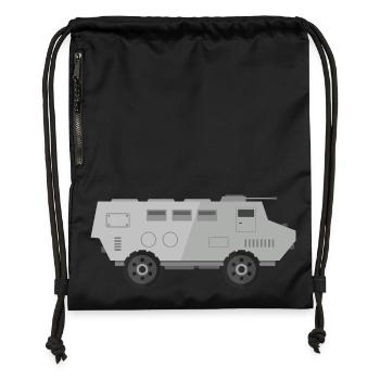 Military tank - Gymsac made from recycled material - black - Front