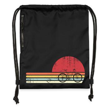 Cycling Retro riders - Sac à cordon en polyester recyclé - noir - Devant