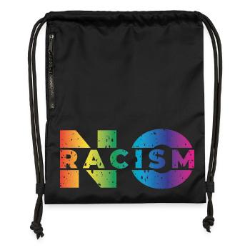 No Racism - Turnbeutel aus Recycling-Material - Schwarz - Vorne