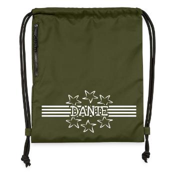 Vorname Dante - Turnbeutel aus Recycling-Material - military Green - Vorne