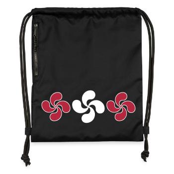 Croix Basques - Sac à cordon en polyester recyclé - noir - Devant