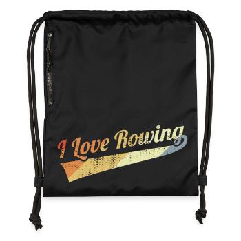 I like rowing - Gymsac made from recycled material - black - Front