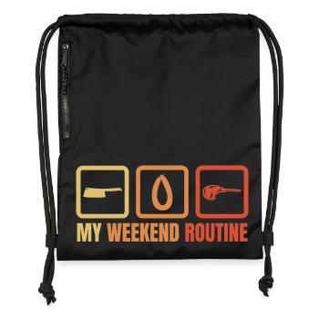 My Weekend Routine - Gymsac made from recycled material - black - Front