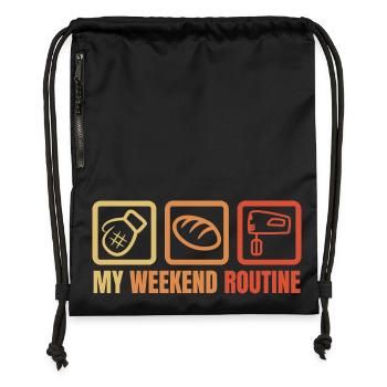 My Weekend Routine - Gymsac made from recycled material - black - Front