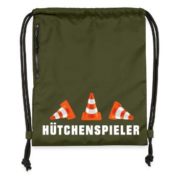 Hütchenspieler - Straßenbau (1) - Turnbeutel aus Recycling-Material - military Green - Vorne