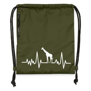 Zoo Gardien de zoo Gardien de zoo Vintage Zoo Wildlife - Sac à cordon en polyester recyclé - military green - Devant