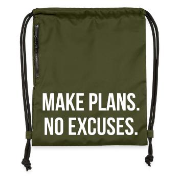 MAKE PLANS. NO EXCUSES. | Greyline Official - Gymsac made from recycled material - military green - Front