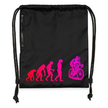 Roadbike Fokus pur - Turnbeutel aus Recycling-Material - Schwarz - Vorne