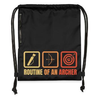 Archery routine - Gymsac made from recycled material - black - Front